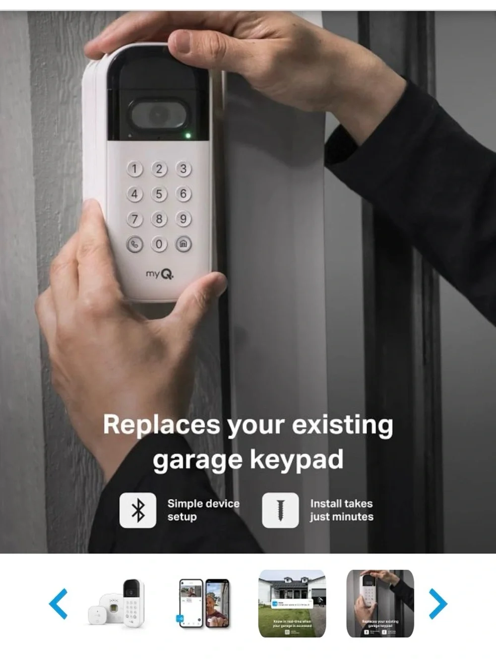 Smart Video Keypad & Garage Control Bundle - White
